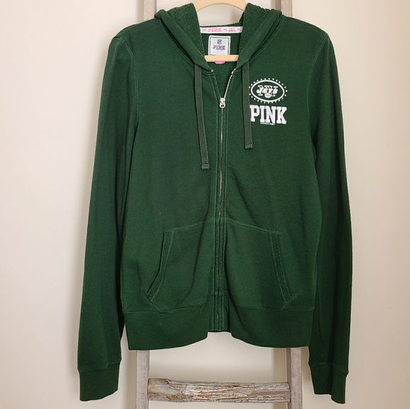 Victoria's Secret Tops - Victoria's Secret NFL PINK New York Jets Zip Up